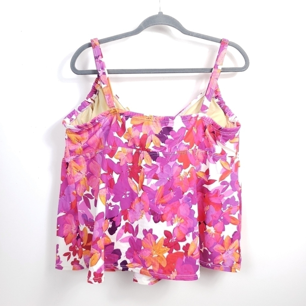 Swimsuits for all floral tie front tankini 24D/DD - Picture 5 of 8